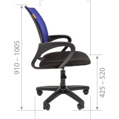 Кресло для оператора CHAIRMAN 696  LT (ткань стандарт 15-21/сетка TW-69) в Миассе - miass.mebel24.online | фото 5