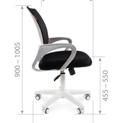 Кресло для оператора CHAIRMAN 696 white (ткань TW-10/сетка TW-05) в Миассе - miass.mebel24.online | фото 7