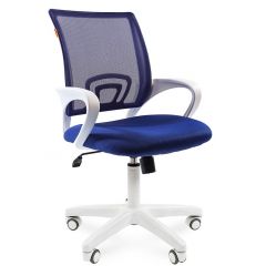 Кресло для оператора CHAIRMAN 696 white (ткань TW-10/сетка TW-05) в Миассе - miass.mebel24.online | фото