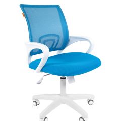 Кресло для оператора CHAIRMAN 696 white (ткань TW-43/сетка TW-34) в Миассе - miass.mebel24.online | фото