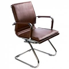 Кресло для посетителя Бюрократ CH-993-Low-V/Brown коричневый в Миассе - miass.mebel24.online | фото