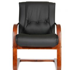 Кресло для посетителя CHAIRMAN  653 V (Кожа) Черное в Миассе - miass.mebel24.online | фото 2