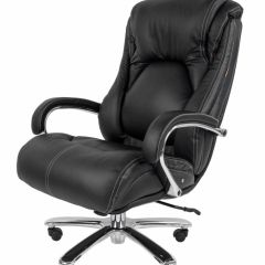 Кресло для руководителя CHAIRMAN 402 (Кожа) Черное в Миассе - miass.mebel24.online | фото 2