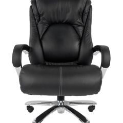 Кресло для руководителя CHAIRMAN 402 (Кожа) Черное в Миассе - miass.mebel24.online | фото 1