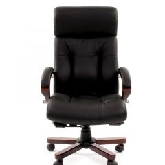 Кресло для руководителя CHAIRMAN  421 (Натуральная кожа) Черное в Миассе - miass.mebel24.online | фото 2