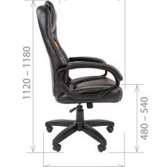 Кресло для руководителя  CHAIRMAN 432 (Экокожа черная) в Миассе - miass.mebel24.online | фото 5