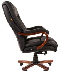 Кресло для руководителя CHAIRMAN  503 (Кожа) Черное в Миассе - miass.mebel24.online | фото 3