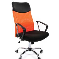 Кресло для руководителя CHAIRMAN 610 N (15-21 черный/сетка оранжевый) в Миассе - miass.mebel24.online | фото 1