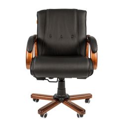 Кресло для руководителя CHAIRMAN  653 М (Кожа) Черное в Миассе - miass.mebel24.online | фото 2