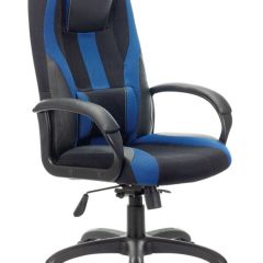 Кресло компьютерное BRABIX PREMIUM "Rapid GM-102" (экокожа/ткань, черное/синее) 532106 в Миассе - miass.mebel24.online | фото 1