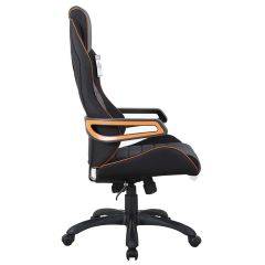 Кресло компьютерное BRABIX Techno Pro GM-003 (ткань черное/серое, вставки оранжевые) 531813 в Миассе - miass.mebel24.online | фото 3