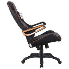 Кресло компьютерное BRABIX Techno Pro GM-003 (ткань черное/серое, вставки оранжевые) 531813 в Миассе - miass.mebel24.online | фото 4