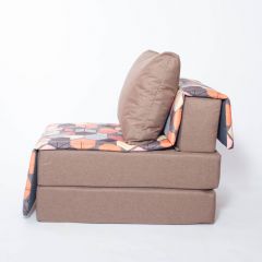 Кресло-кровать бескаркасное Харви (коричневый-геометрия браун) в Миассе - miass.mebel24.online | фото 2