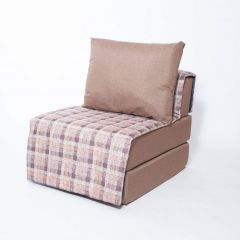 Кресло-кровать бескаркасное Харви (коричневый-квадро беж) в Миассе - miass.mebel24.online | фото