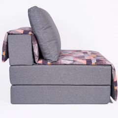 Кресло-кровать бескаркасное Харви (серый-сноу манго) в Миассе - miass.mebel24.online | фото 3