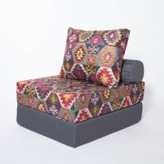 Кресло-кровать-пуф бескаркасное Прайм (мехико серый-графит) в Миассе - miass.mebel24.online | фото 2
