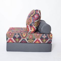 Кресло-кровать-пуф бескаркасное Прайм (мехико серый-графит) в Миассе - miass.mebel24.online | фото