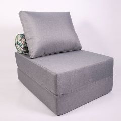 Кресло-кровать-пуф бескаркасное Прайм (Серый) в Миассе - miass.mebel24.online | фото 1