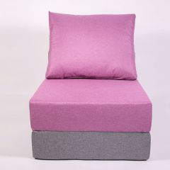 Кресло-кровать-пуф бескаркасное Прайм (сиреневый-серый) в Миассе - miass.mebel24.online | фото 2