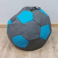 Кресло-мешок Мяч S (Savana Grey-Neo Azure) в Миассе - miass.mebel24.online | фото