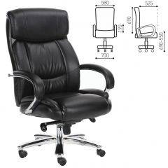 Кресло офисное BRABIX "Direct EX-580" (хром/рециклированная кожа/черное) 531824 в Миассе - miass.mebel24.online | фото 1
