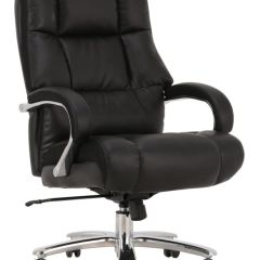 Кресло офисное BRABIX PREMIUM "Bomer HD-007" (рециклированная кожа, хром, черное) 531939 в Миассе - miass.mebel24.online | фото