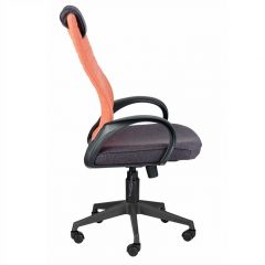 Кресло Квест HOME (Ткань КФ-28/КФ-13) оранжевый-сливовый в Миассе - miass.mebel24.online | фото 4