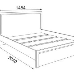 Кровать 1.4 Беатрис М16 Стандарт с настилом (Орех гепланкт) в Миассе - miass.mebel24.online | фото 2