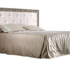 Кровать 2-х спальная(1,6 м)Тиффани Premium черная/серебро с мягким элементом со стразами с подъемным механизмом (ТФКР-2[3][7](П) в Миассе - miass.mebel24.online | фото