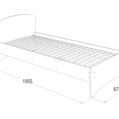 Кровать-2 одинарная (800*1900) в Миассе - miass.mebel24.online | фото 2