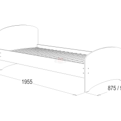 Кровать-4 одинарная (900*1900) в Миассе - miass.mebel24.online | фото 2