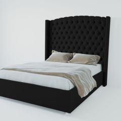 Кровать Берлин ЛЮКС с ПМ 800 (экокожа кольт ч) в Миассе - miass.mebel24.online | фото
