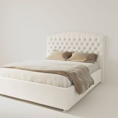 Кровать Берлин с ПМ 1200 (экокожа белая) в Миассе - miass.mebel24.online | фото 3