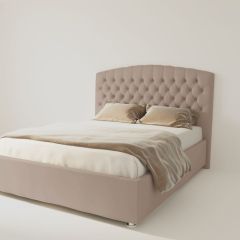 Кровать Берлин с ПМ 1200 (велюр серый) в Миассе - miass.mebel24.online | фото 2