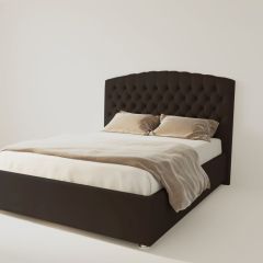 Кровать Берлин с ПМ 900 (экокожа коричневая) в Миассе - miass.mebel24.online | фото 2