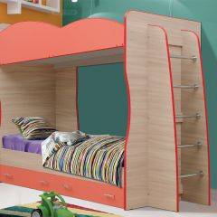 Кровать детская 2-х ярусная Юниор-1.1 (800*2000) ЛДСП в Миассе - miass.mebel24.online | фото