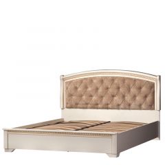 Кровать двойная №805 Парма кремовый белый (1600) в Миассе - miass.mebel24.online | фото