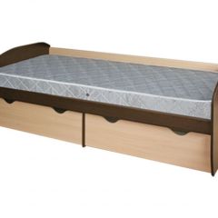 Кровать КД-1.8 с ящиком (Венге/Дуб молочный) в Миассе - miass.mebel24.online | фото