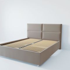 Кровать Корсика с ортопедическим основанием 1400 (велюр светло-серый) в Миассе - miass.mebel24.online | фото 2