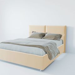Кровать Корсика с ПМ 1200 (экокожа бежевая) в Миассе - miass.mebel24.online | фото 2