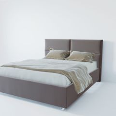 Кровать Корсика с ПМ 1200 (велюр темно-серый) в Миассе - miass.mebel24.online | фото 2
