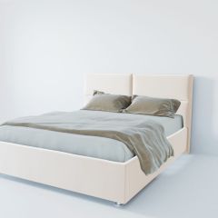 Кровать Корсика с ПМ 1400 (экокожа белая) в Миассе - miass.mebel24.online | фото 2