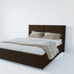 Кровать Корсика с ПМ 1600 (экокожа коричневая) в Миассе - miass.mebel24.online | фото 2