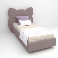 Кровать Котя с ортопедическим основанием 800 (велюр темный-серый) в Миассе - miass.mebel24.online | фото