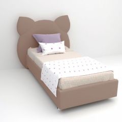 Кровать Котя с ортопедическим основанием 900 (велюр серый) в Миассе - miass.mebel24.online | фото