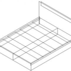 СОФИЯ Кровать КР 1400 (венге/дуб белфорт) щиты в Миассе - miass.mebel24.online | фото 2