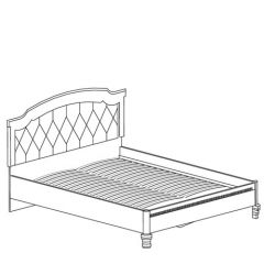 Кровать №487 Марлен (1600) Кремовый белый в Миассе - miass.mebel24.online | фото 2
