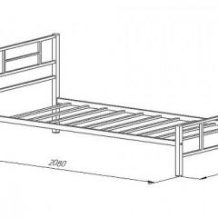 Кровать металлическая "Кадис 900х1900" Белый в Миассе - miass.mebel24.online | фото 2