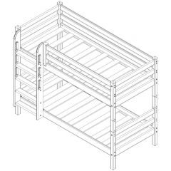 Кровать низкая с прямой лестницей Соня (Вариант 11) в Миассе - miass.mebel24.online | фото 4