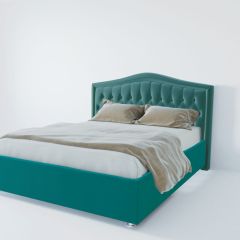 Кровать Нягань с ПМ 1200 (велюр бирюзовый) в Миассе - miass.mebel24.online | фото 2